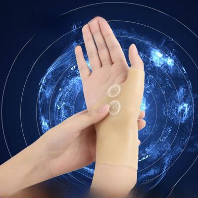 Эластичные перчатки для магнитной терапии Health: Всесезонные нескользящие перчатки с полупальцами и противоотёчными свойствами