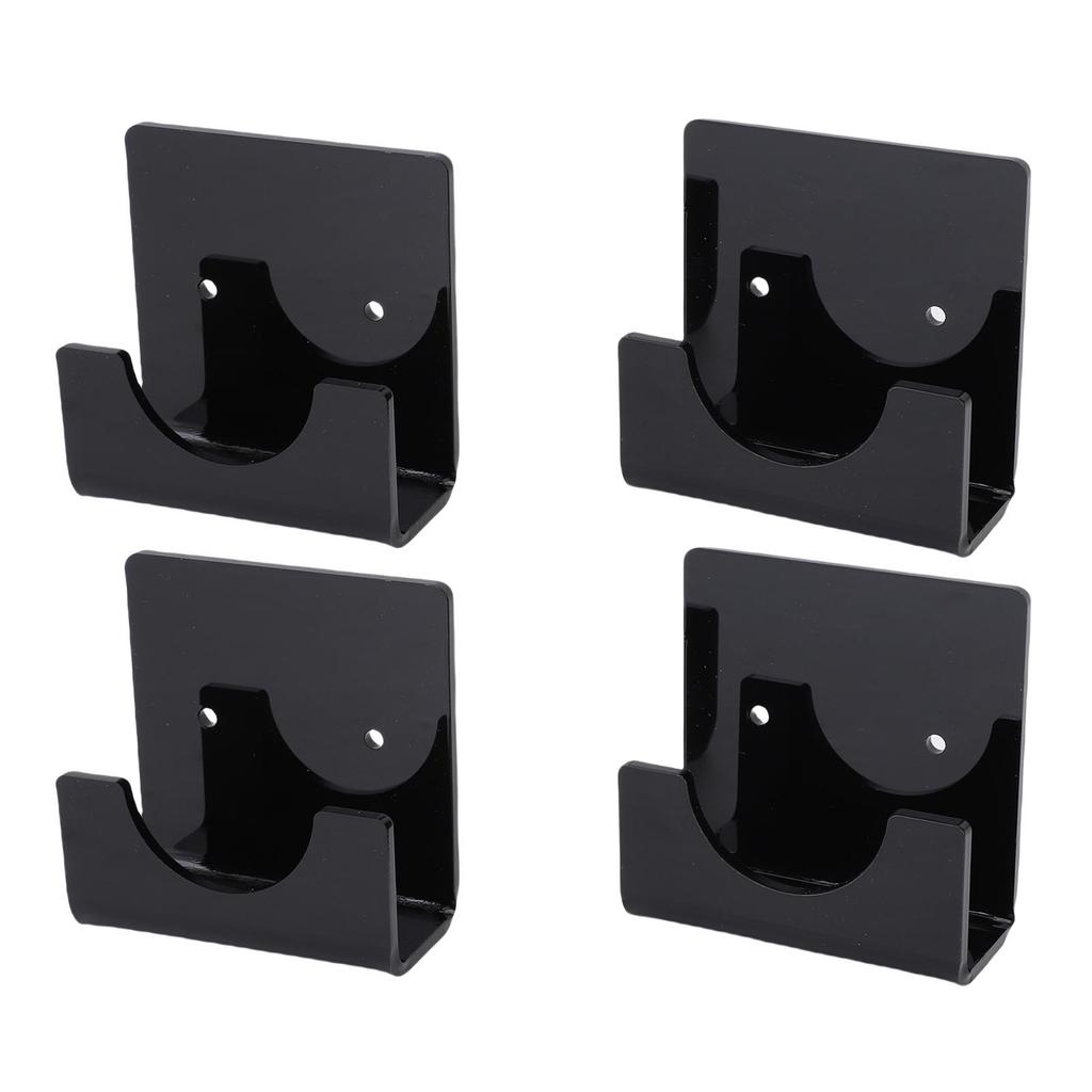 4pcs Clear Acrylic Shower Rod Holder Transparent Curtain Rod Retainer Adhesive Bathroom Tension Rod Support Holders