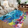 Large Dual Scene Ocean Area Rug Beach Sunset and Underwater World Living Room Bedroom Unique Decor Carpet Home Decoration Mat