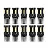SUPAREE T10 LED Explosive White Position Lamp, 10 Pieces, Built-in Canceller, 10 SMD LED Elements, 30,000 Hours Lifespan, 12V Room Lamp/Small Lamp/Cle