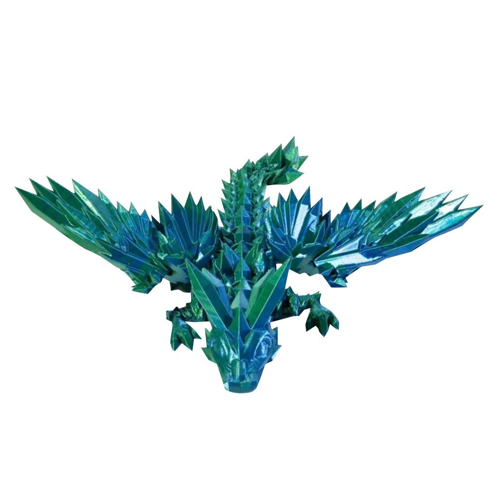 Mysterious Dragon, 3D Printed Dragon, Fully Articulated Flexible Dragon, 3D Printed Gift Toy