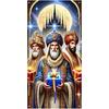 Feliz Dia De Reyes Door Cover 35x71 Inch Three Kings Day Porch Banner Epiphany Decorations Wise Men Celebration Backdrop for Home Office For Girls or