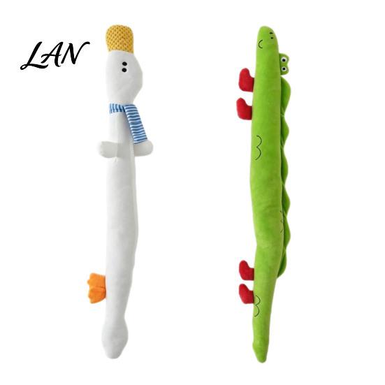 Molar Teeth Cleaning Toys for Dogs 40 Inch Extra Long Plush Squeaky Dog Toy, Soft Cartoon Crocodile Duck Durable Chew Companion Aggressive Chewers