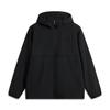 Li Ning Sports Lifestyle Series Brand Logo Casual Comfortable Color Block Hooded Zipper Windbreaker Men Outerwear Black AFDV175-3