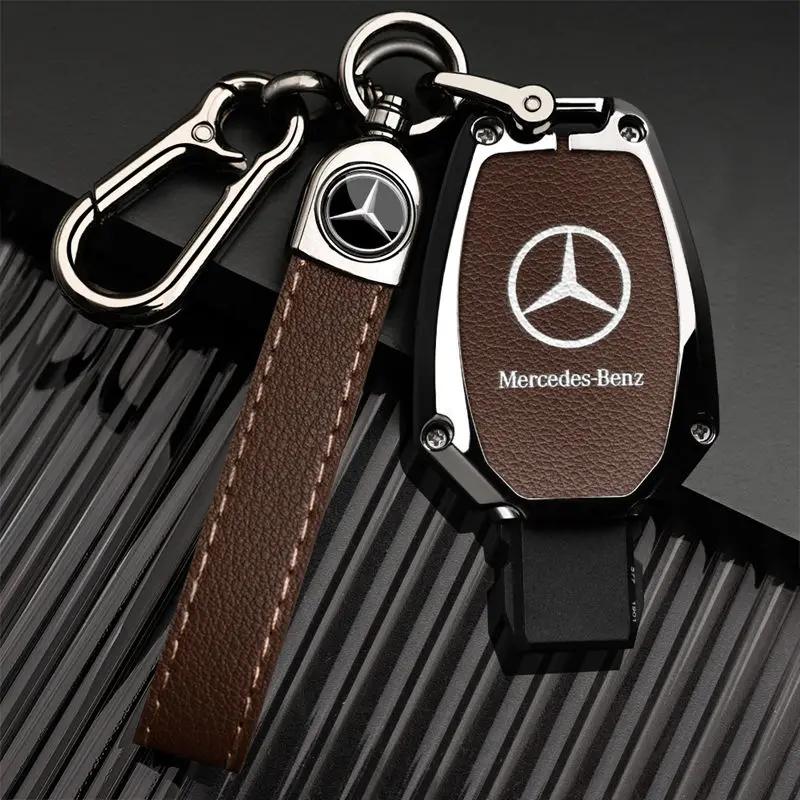 RPO5 Car Alloy Key Case Key Bag Shell Key Chain Mercedes-Benz A C E G S V Class CLA CLS GLA GLC GLE GLK Vito Sprinter SL SLK Viano ML