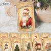 40pcs, Christmas tags, gift labels, party decorations, DIY, packaging embellishments, greeting cards, party cards, jute twine