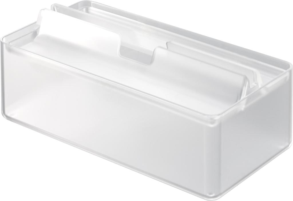 Yamazaki Paper Towel Case with Tray X X Smart Tissue Soft Pack Box Type 3126 Lid, Clear, Approx. W26.5 D13.5 H10cm, Case, Compatible, Compatible,