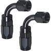 6AN Fitting, 2PCS 6AN Hose End Fittings, 6 AN Straight Fittings For CPE Braided Hose(Black).