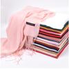 Fashion Cashmere Hijab Scarf For Women Winter Solid Shawls and Wraps Autumn Pashmina Scarfs Female Head Scarves For Ladies