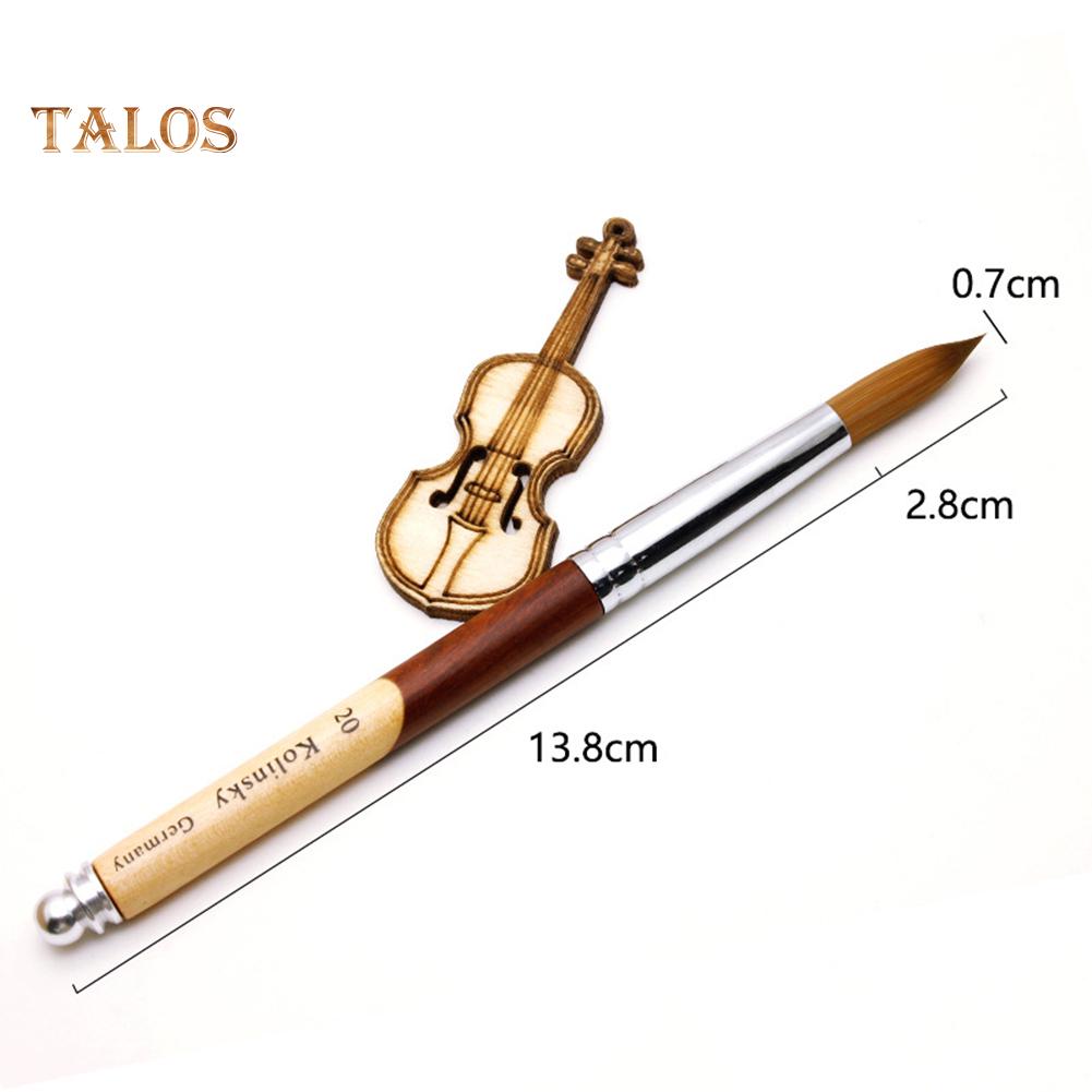 Цветной блок TNC с круглой верхней деревянной ручкой, ручка для дизайна ногтей, кисть для рисования линий