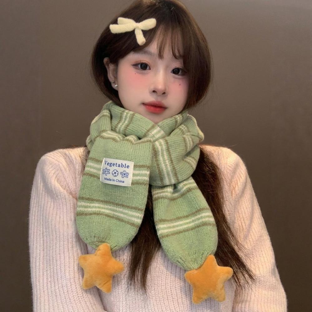 Thicken Knit Scarf Soft Neck Scarf New Cross Scarf Women