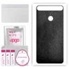 apgo Protective Skin Sticker for the Back Compatible with Huawei Nova, Wrap Film, Foil, Vinyl - Pattern Black Leather