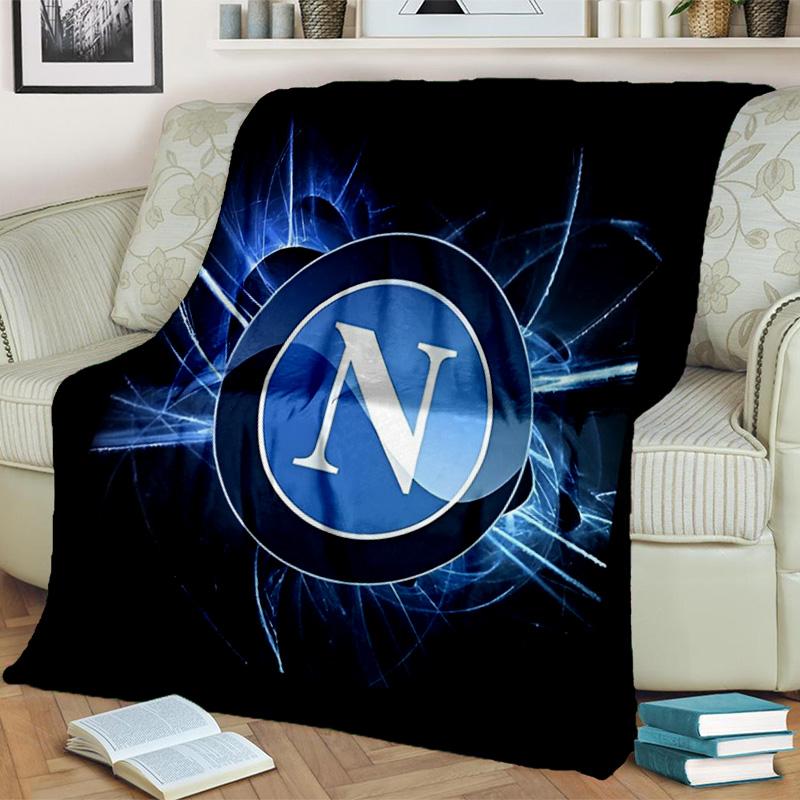 Napoli Blue Energy Symbol Blanket Suitable for Sofas, Beds, Offices, And Camping - Perfect Gift for Halloween Christmas