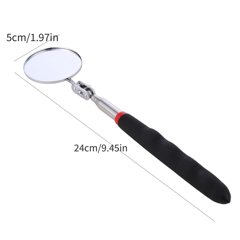 1pc Inspection Mirror 34" Extension 360° Rotation Extendable Telescopic Handle Retractable Lighted Tool On A Stick For Me