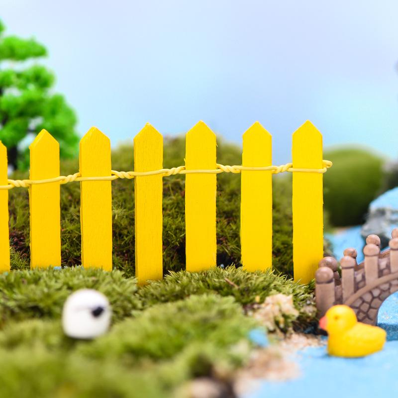 Садовое украшение микроландшафт маленькие украшения мясистый деревянный забор 90 см забор удлиненный мини-забор инструменты для ландшафтного дизайна