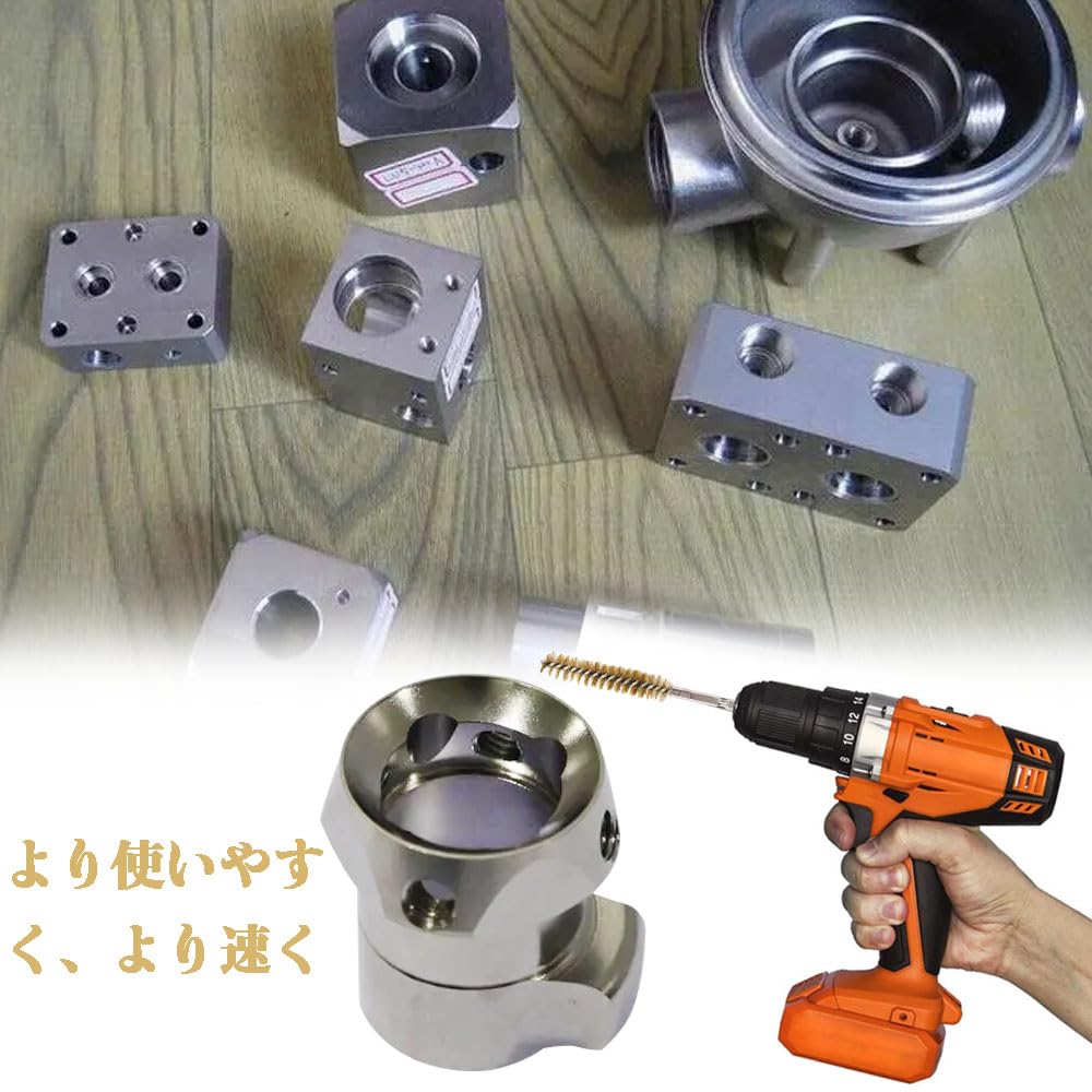 Чистящая щетка Шестигранный хвостовик Резьбовое отверстие Проволока Внутренний цилиндр Латунная проволочная щетка Набор ручных полировальных инструментов Набор, Щетка, Щетка, Щетка, Щетка, Набор, Инструмент, (8мм,