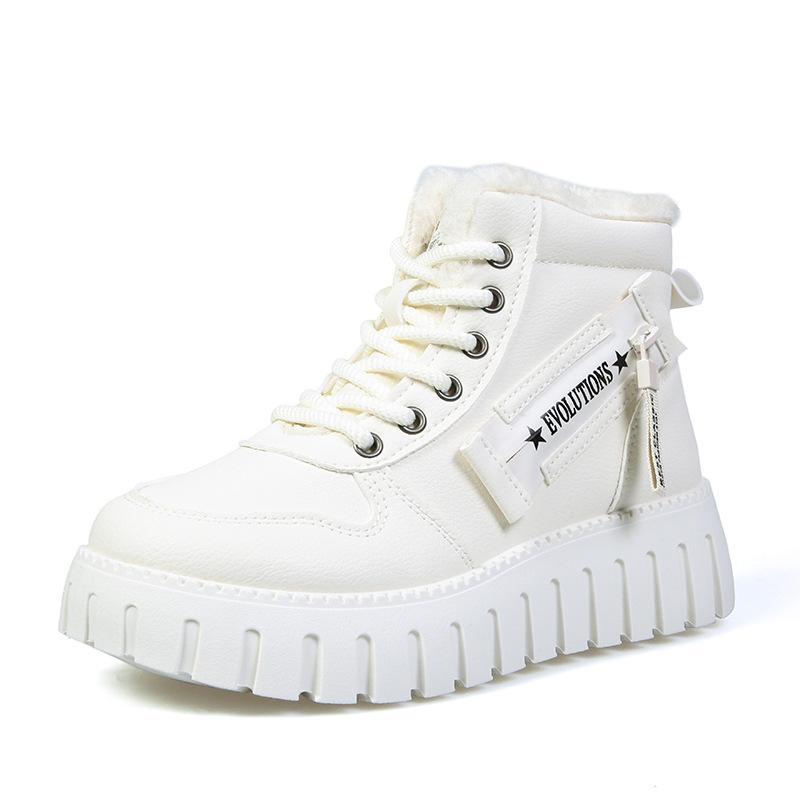 Универсальные женские зимние ботинки с бархатной подкладкой, утолщенные ботинки Мартина, женская обувь, короткие ботинки, модные теплые хлопковые ботинки