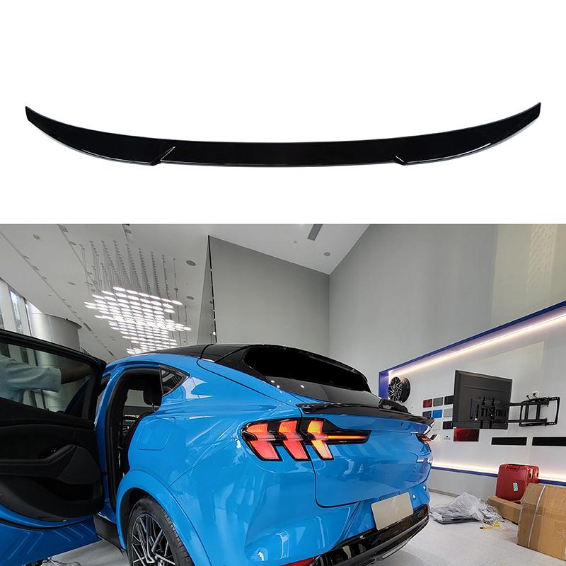 Глянцевый черный спойлер на багажник, подходит для Ford Mustang Mach-E 2021-2022, задний спойлер для автомобиля