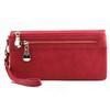 Yogodlns Vintage Frosted Leather Women Long Wallet Fashion Wristlet Clutch Purse Handbags