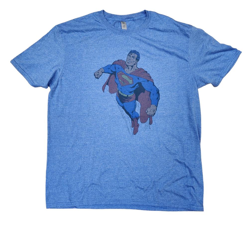 Superman Classic comic blue TShirt Adult Sizes SML XL Unisex T-Shirt
