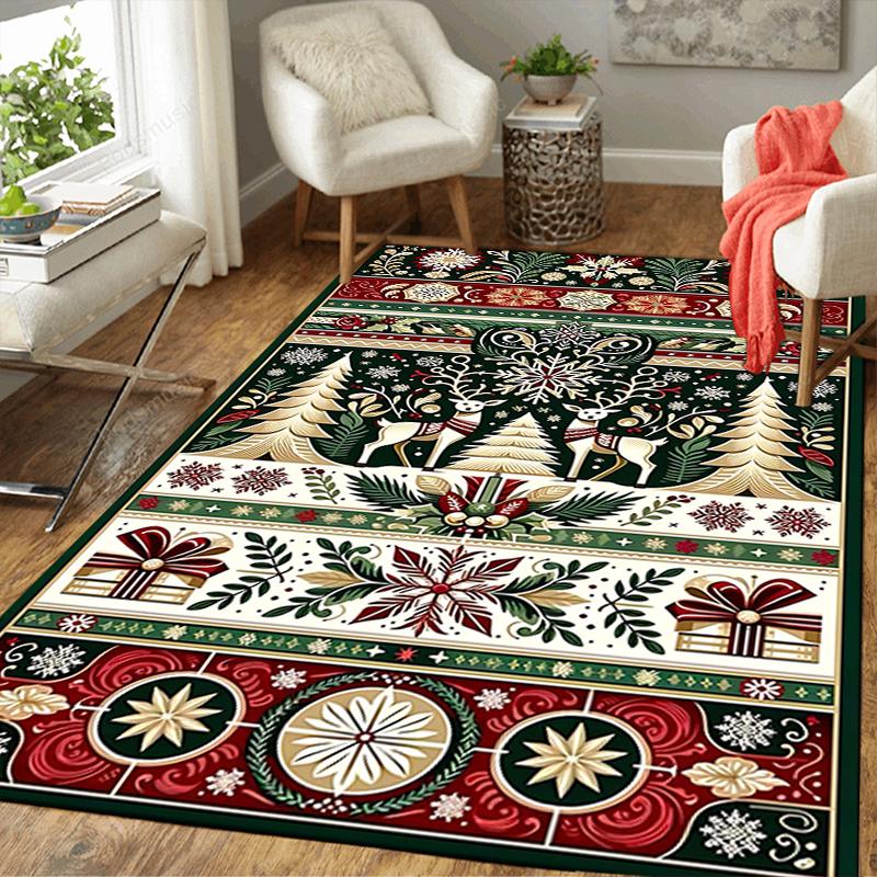 1Pc Christmas Nutcracker Tradition Rug Office Carpet Indoor Outdoor Doormat Nonslip Soft And Comfortable Living Room Christmas Halloween Gift D91812