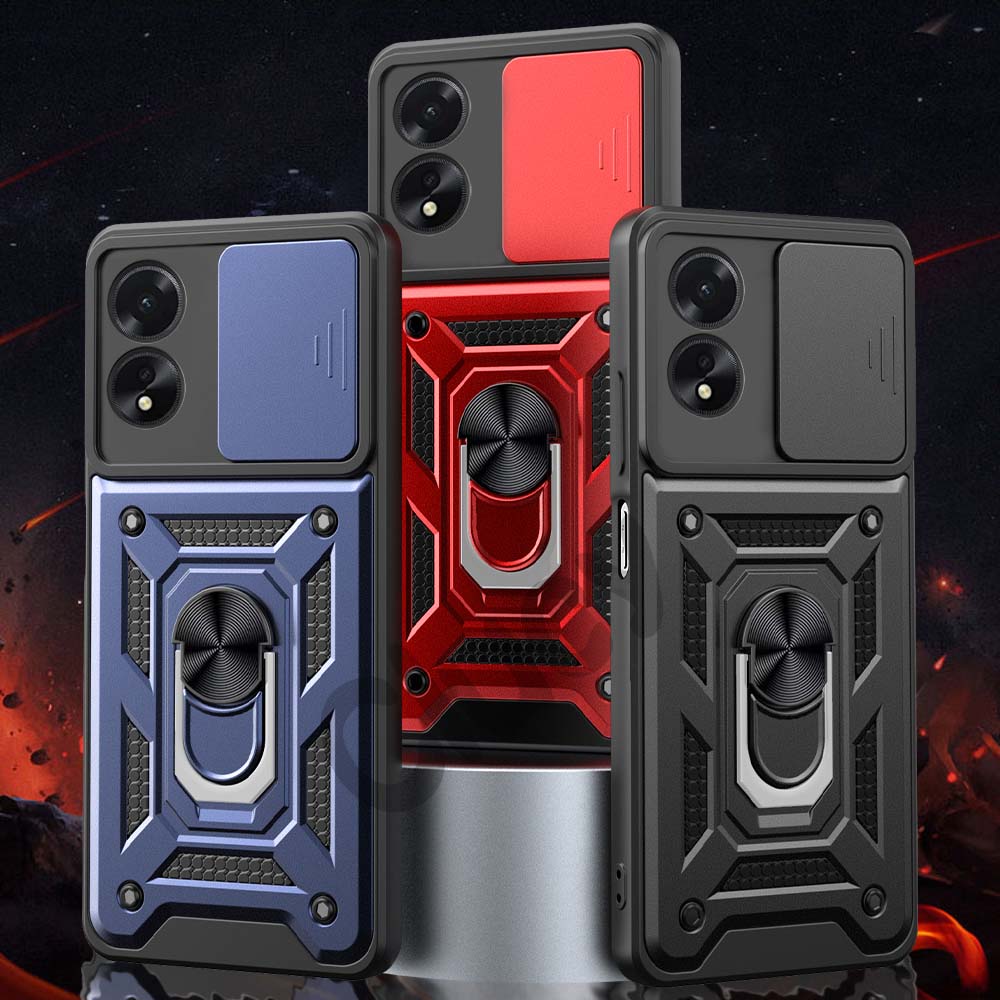 Для OPPO A38 4G A18 A78 A98 камера противоударный бронированный чехол для OPPO A54 A74 4G 5G автомобильный магнитный держатель кольцо защитный чехол