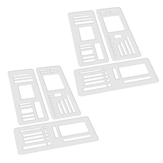 36925 Наборов Ручная работа Гибкий Шаблон для Записей Сделай сам Скрапбукинг Точечная Сетка