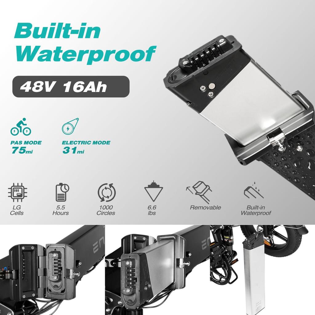 Складной электровелосипед ENGWE X26 с двойной батареей – пиковая мощность 1000 Вт, запас хода 100 км, тройная подвеска и гидравлические тормоза