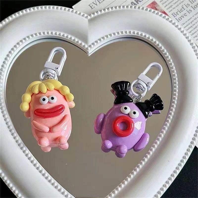 Забавная сосиска большой рот монстр брелок мультфильм кукла кулон брелок рюкзак подвески украшение автомобиля сумка аксессуары