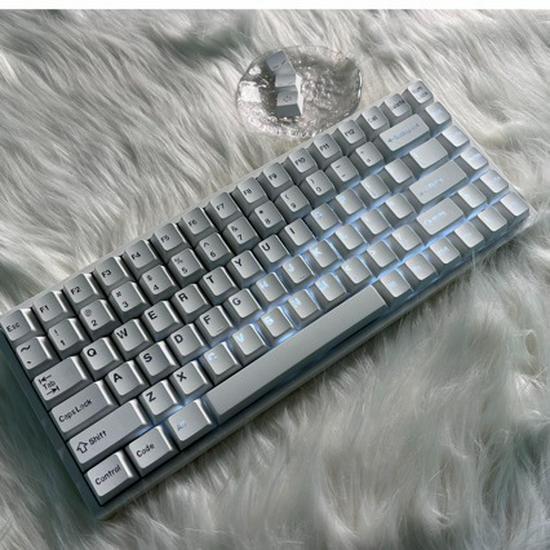 Yuanchuang Peripherals Колпачки для клавиш «Снежная гора», PBT высокой чистоты, толщина 1,7 мм, прочные матовые, устойчивые к поту, с просвечивающими легендами, нанесенными методом сублимационной печати.