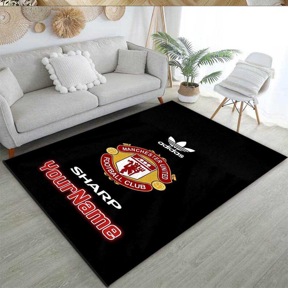 Manchester Personalized Name Carpet Suitable for Dormitory Playrooms Study room Foyer Anti-slip Rug Office home decor Gift for Festivals