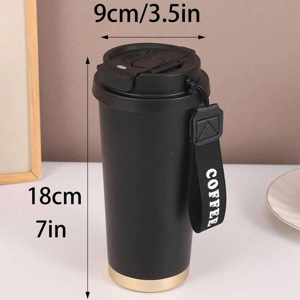 High-Value Women's 316 Stainless Steel Insulated Coffee Cup, Portable Car Large Capacity Water Bottle,Casual Style