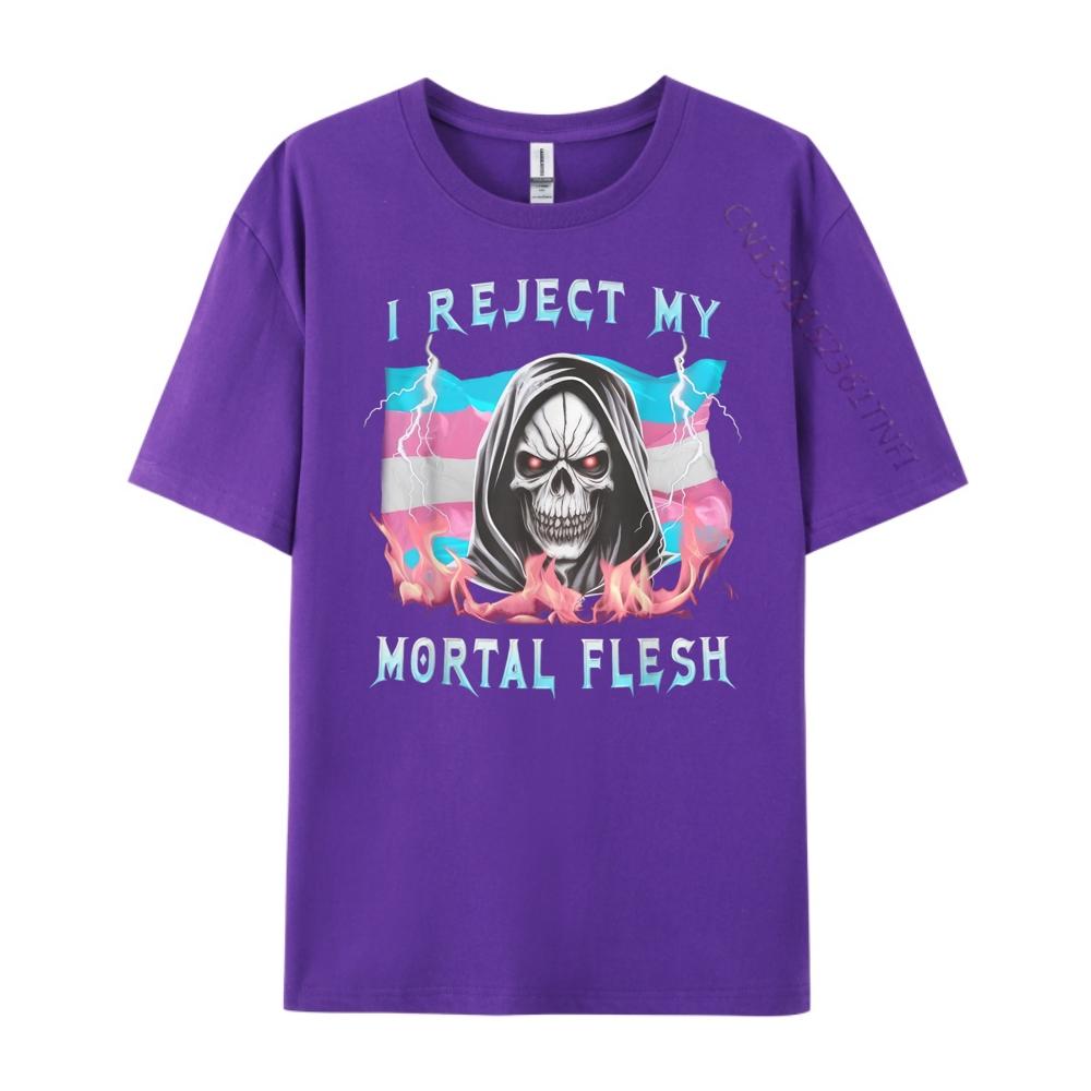 I Reject My Mortal Flesh Funny Transgender LGBT Trans Pride Harajuku Fall Camisetas De Hombre
