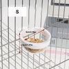 Миска для кормления птиц Съемная прозрачная миска Пластиковая кормушка для клетки Удобная подвесная кормушка для семян и воды для попугаев