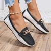 Shoes for Women 2024 Hot Sale One Kick Women's Flats Autumn Round Toe Mixed Colors Outdoor Casual Flat Comfortable Loafers