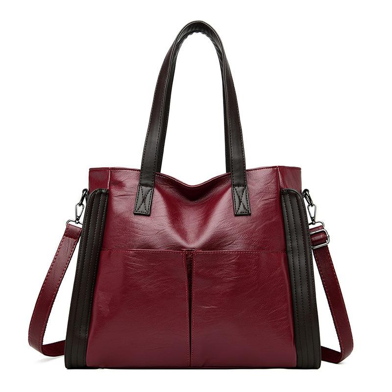 Быстрая доставка Большая вместительная мягкая кожаная сумка-тоут женская сумка Tide на одно плечо женская сумка-мессенджер сумки