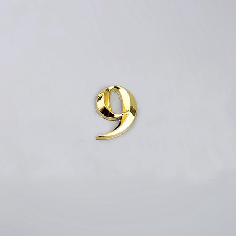 House Number Stickers 3D Self Adhesive Door Plate Sign Digits Apartment Hotel Office Door Address ABS Plastic Label 5cm Silver