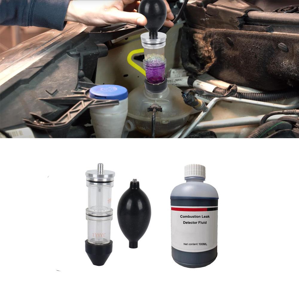 Head Gasket Tester CO2 Leak Detecter Multipurpose Automotive Tools Gasket Tester Kits for Cars Trucks Combustion Leak Tester