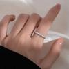 925 Silver-Plated Open Ring: Elegant Niche Design for Women