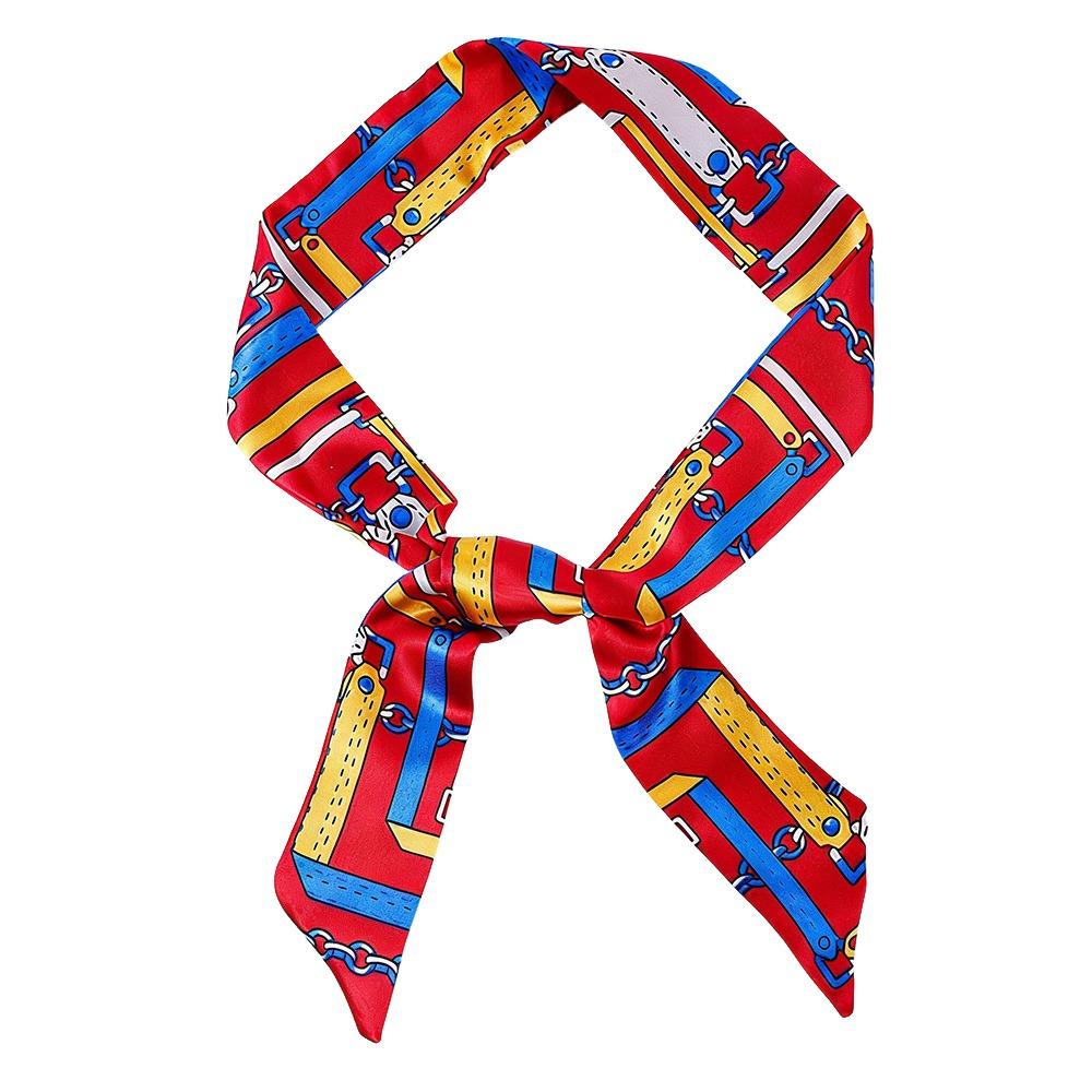 Long Slender Scarf Double-Sided Streamer Handbag Handle Ribbon Hair Band  Neckwear/Wrist/Waistband