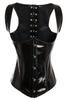 DOKiDOKi Эмалевый корсет с открытой грудью (черный) Топ на шнуровке Косплей-костюм для СМ, Доминатрикс, Бондажа, Панка, Рока и Сексуальный