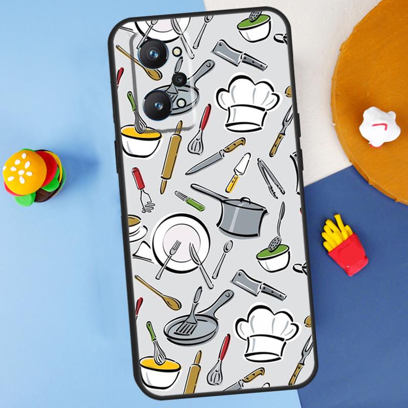 Baking Utensils For Realme C55 C67 C61 C75 C53 C51 C21Y C25S GT 6 6T 5 GT7 Pro 10 11 12 13 14 Pro Plus Case
