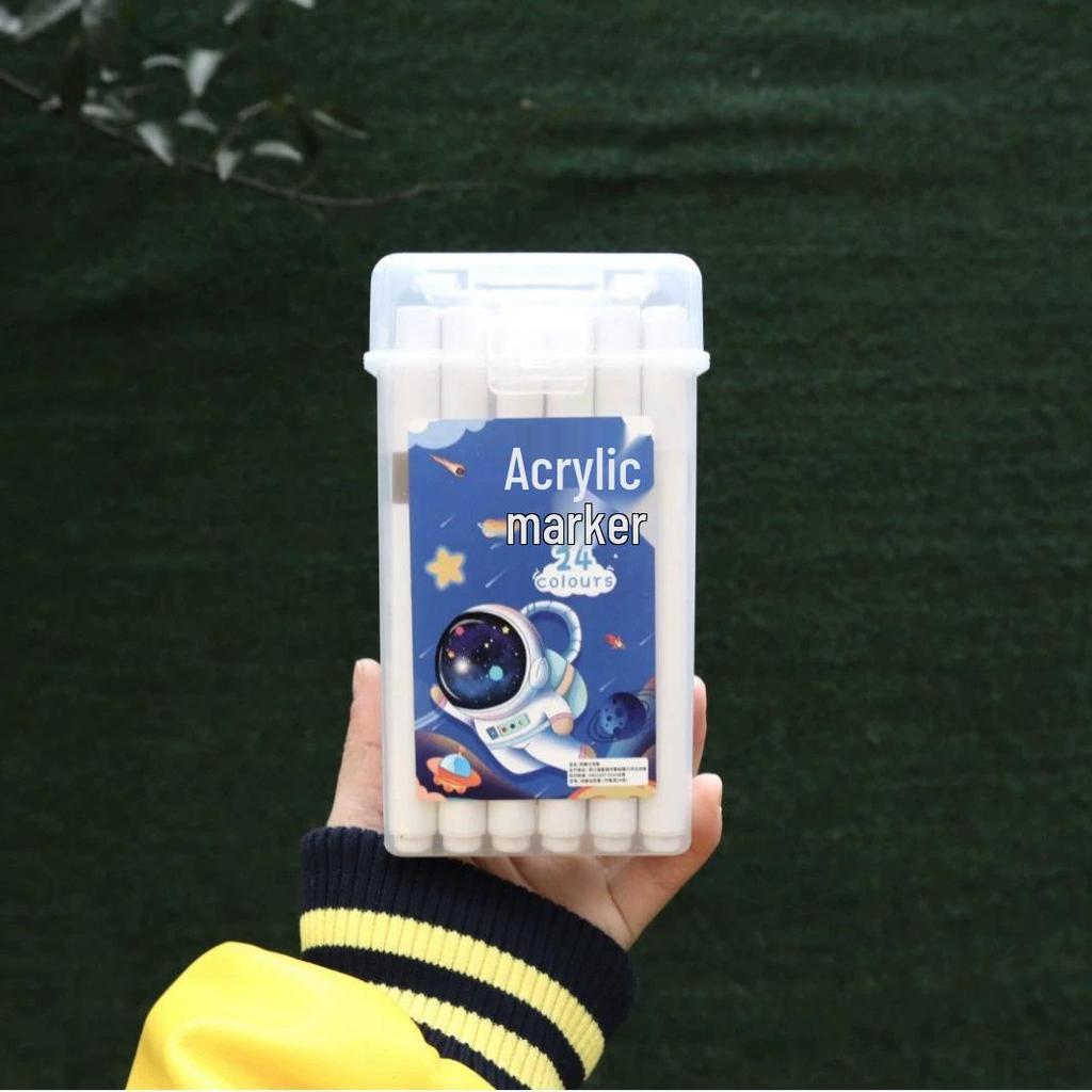 Акриловый маркер - Смываемый, Не растекающийся, Быстросохнущий, Наслаиваемый, Водостойкий маркер для искусства и школы.