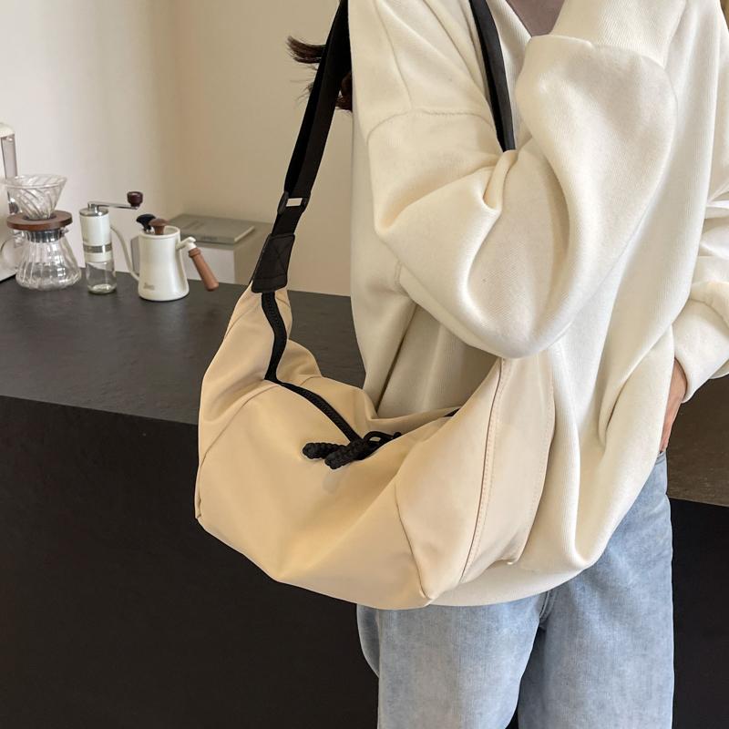 Сплошная цветная сумка большой емкости, женская сумка для пельменей, портативная дорожная сумка через плечо