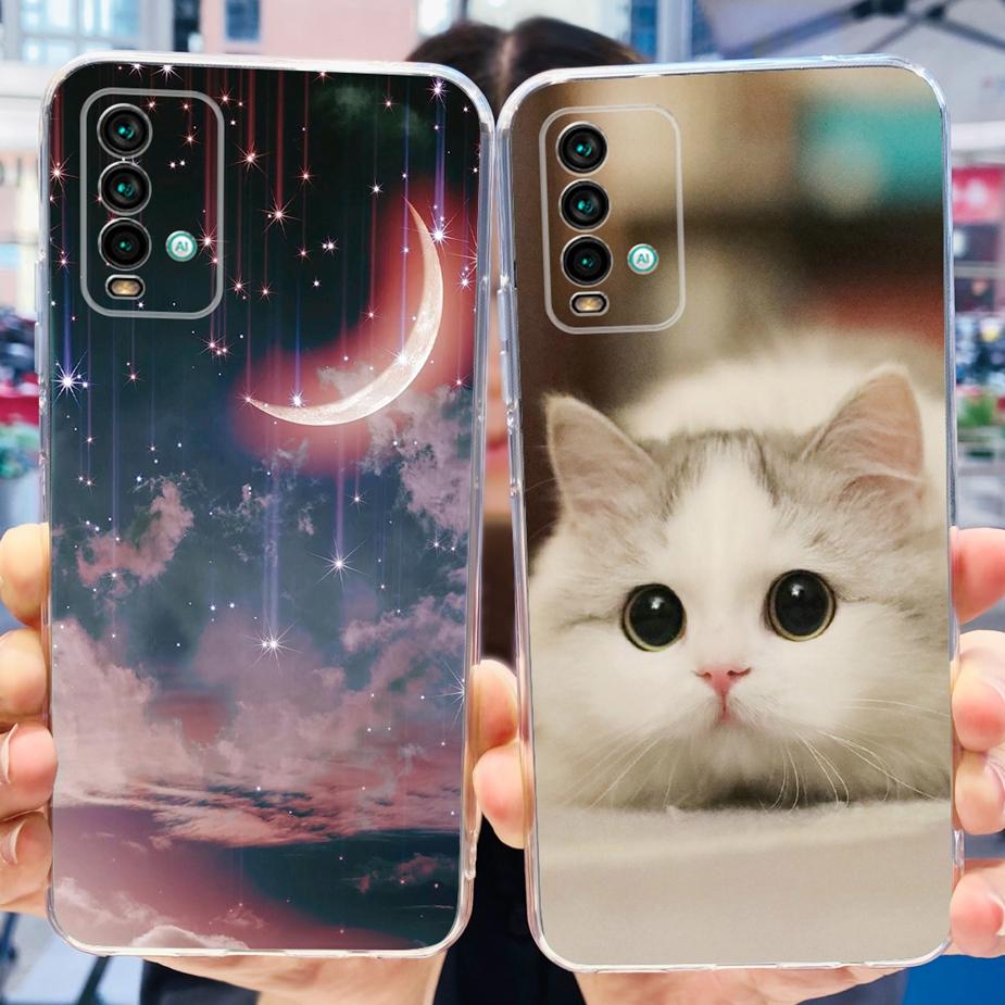 Чехол для Xiaomi Redmi 9T Милый Модный Расписной Чехол Прозрачный Силиконовый Чехол для Телефона Для Xiaomi Redmi 9T Redmi9T Задняя Крышка 6.53'' Сумки