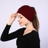 Wide Hair Accessories Turban Headwear Ponytail Beanie Hat Ear Warmer Knitting Headband Hair Band
