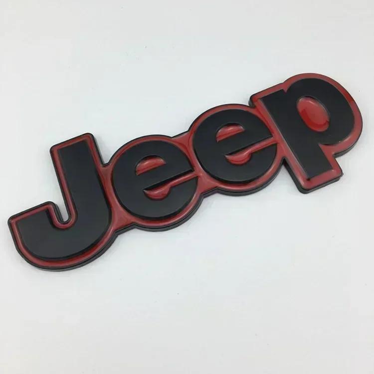 For Jeep Car Front Hood Emblem for JEEP Grand Cherokee Wrangler Renegade Patriot Liberty Compass Rear Trunk Side Badge Sticke