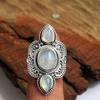 Moonstone Ring, Statement Ring, Silver Jewelry, Natural Gemstone Ring, 925 Sterling Silver, Birthstone Jewelry