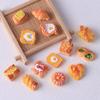 13PCS Miniature Dollhouse food Pumpkin/Fried Eggs Toast/Rose Bread Model for Blyth ob11 Doll Bakery Accessories