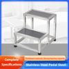 Household Portable Footstool Thickened Stainless Steel Step Stool Strong Weight-bearing Pedal Stool